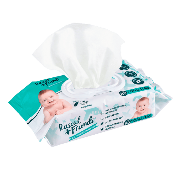 Pañitos Humedos Rascal + Friends Sensitive 80 Unds