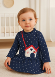 Vestido para niña con bolso bordado 299178