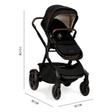 Coche para Bebé Demi Grow Riveted + Cuna Moisés