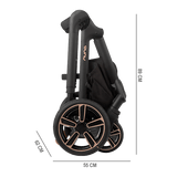 Coche para Bebé Demi Grow Riveted + Cuna Moisés