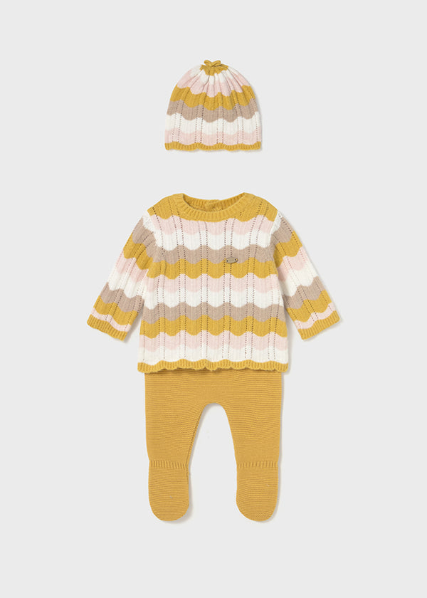 Conj. polaina y gorro tricot 255665