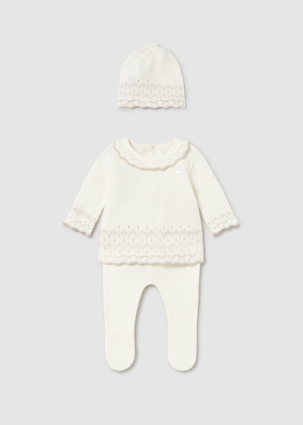 Conj. polaina y gorro tricot 255666