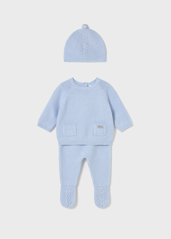 Conj. polaina y gorro tricot 256410