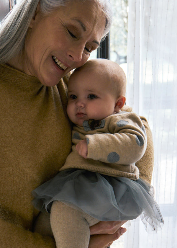 Vestido tricot combinado tul 280810