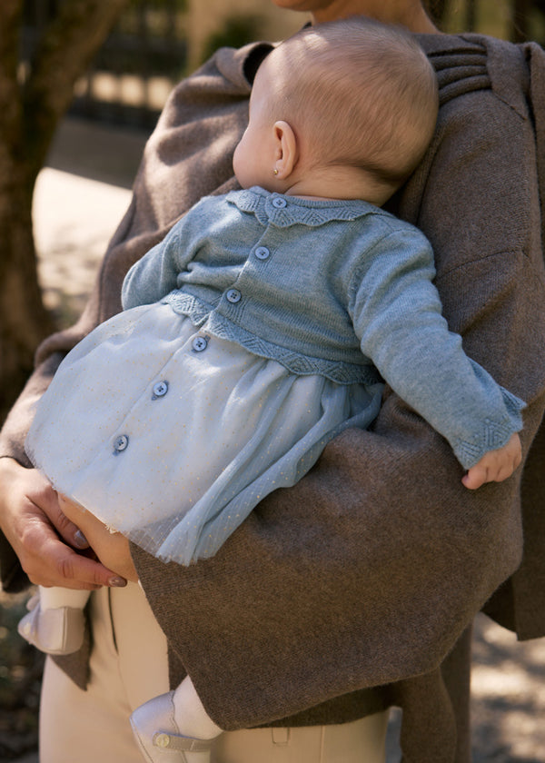 Vestido tricot y tul 281528