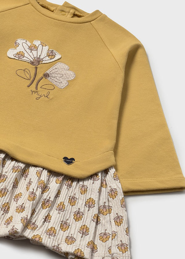 Vestido felpa combinado 291488