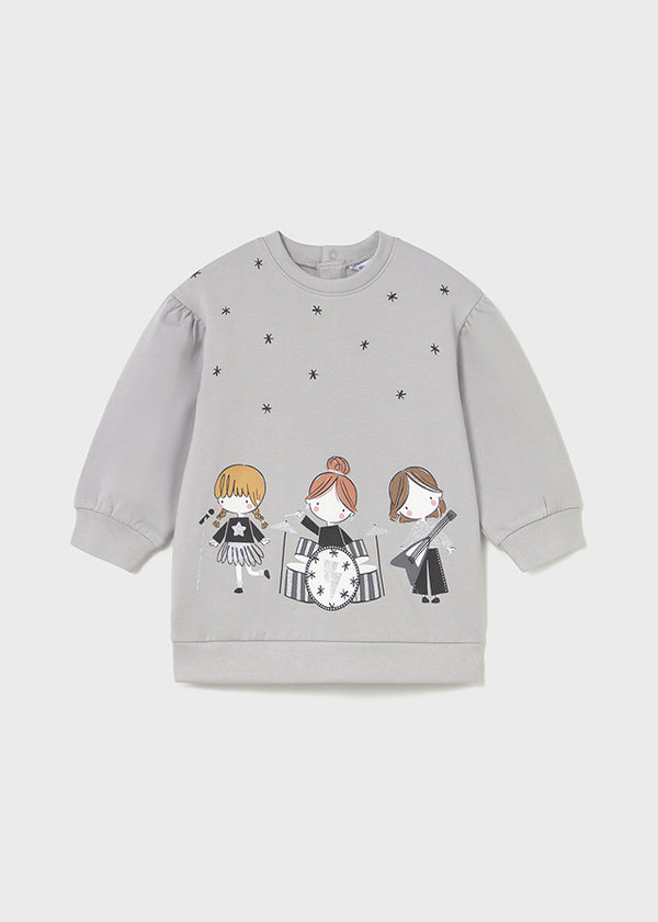 Vestido felpa grafica 292155