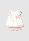 Conjunto bermuda combinado lino 123611