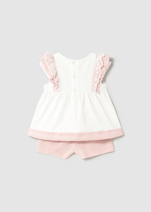 Conjunto bermuda combinado lino 123611