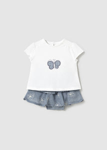 Conjunto con falda para niña 185315