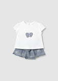 Conjunto con falda para niña 185315