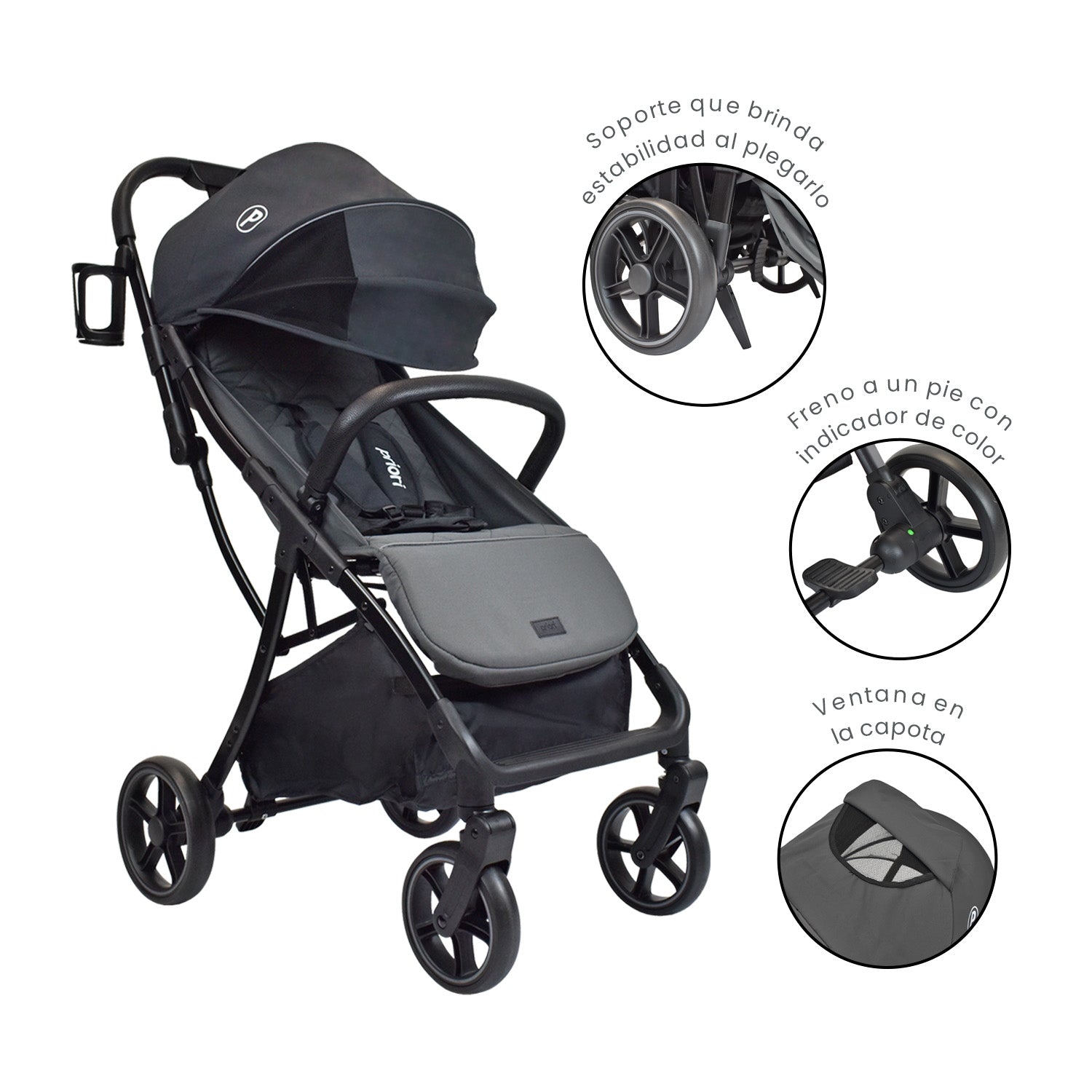 Coche Para Bebe Nova Gris Priori