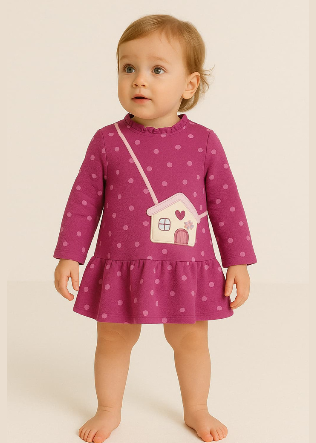 Vestido para niña con bolso bordado 299176