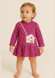 Vestido para niña con bolso bordado 299176