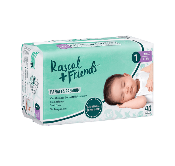 Pañales Rascal + Friends Etapa 1 X 40 Unds (3-5 kg)