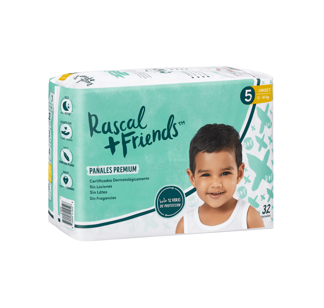 Pañales Rascal + Friends Etapa 5 X 32 Unds (13-18 kg) – La Tienda de Salo