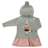 Vestido de niña con gorro DK361