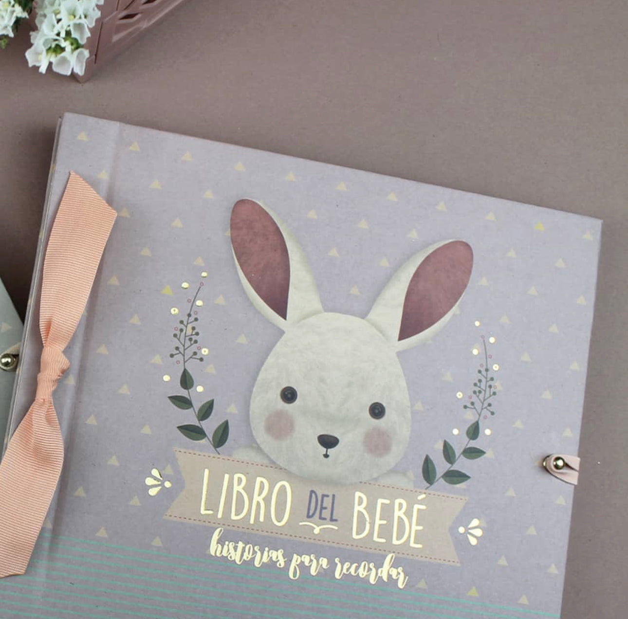 Libro del bebé Conejo Rosa