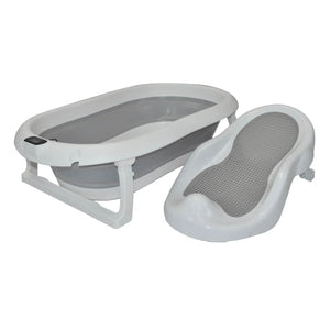 Bañera Bebe Plegable Portatil Ocean Priori Gris - La Tienda de Salo