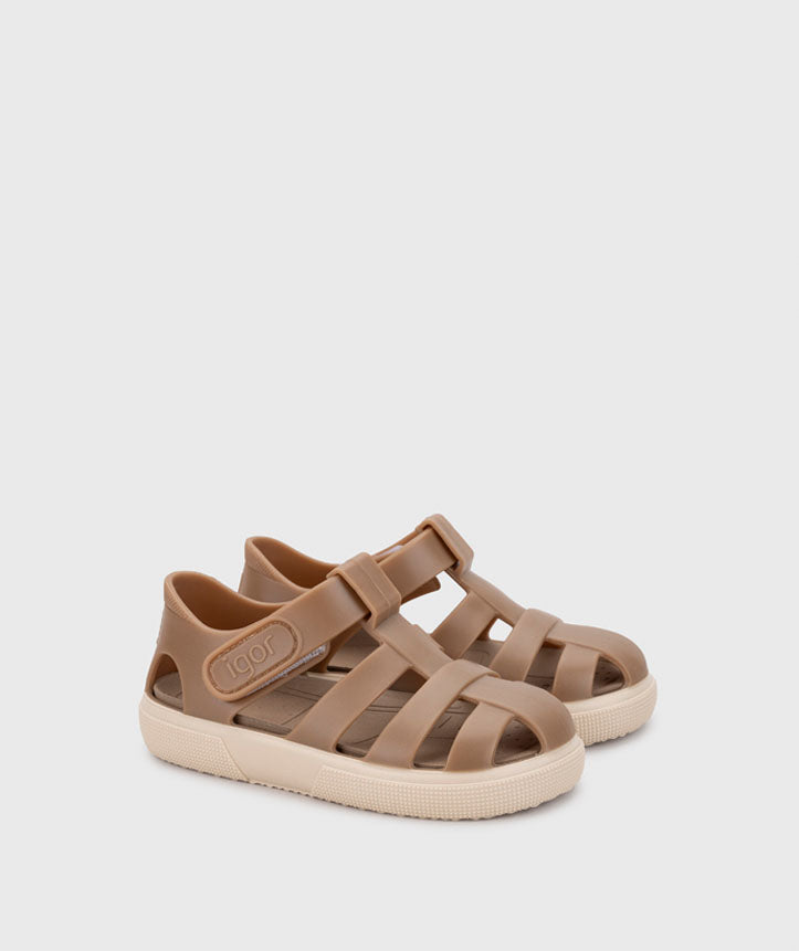 Sandalia cangrejera para niños Bay Taupe S10340