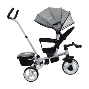 Triciclo Paseador Aaron 360 Bebe Priori Gris