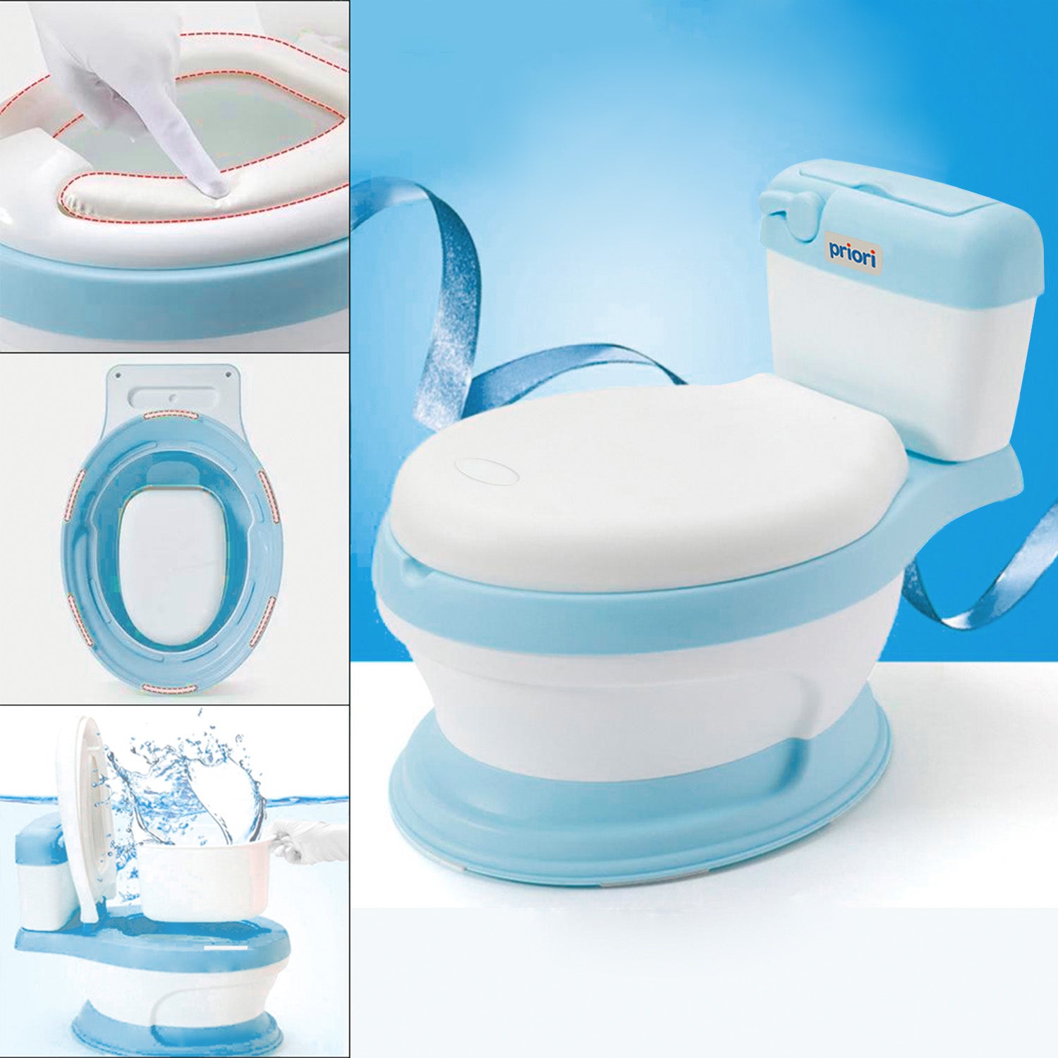 Baño Entrenador para niños Priori Bari Plus Azul