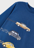 Camiseta vehiculos azul Mayoral