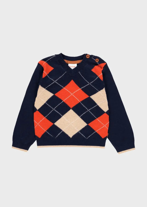 Jersey azul de rombos Boboli - La Tienda de Salo